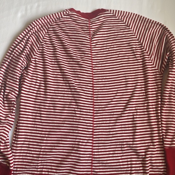 Burt’s Bees Men’s Size M Organic Holiday Striped One-Piece Family Pajamas - Picture 9 of 10